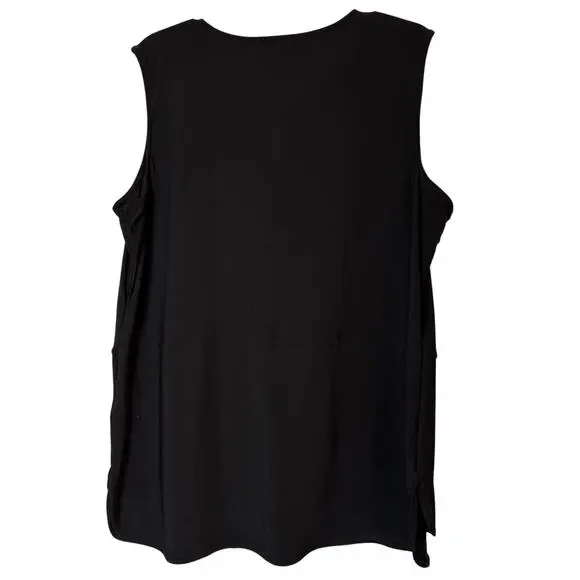 Jones Studio Sleeveless Black Blouse Size XL - Picture 3 of 7